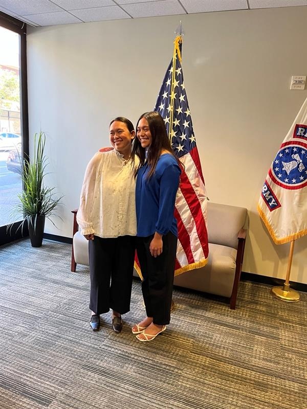 Army Veteran Commissions Sister into the U.S. Army