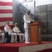 CAPT Carter addresses the crew of USS San Diego (LPD 22)