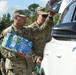 U.S. Army Staff Sgt. Kevin Garcia distributes water and supplies in Gaffney, South Carolina