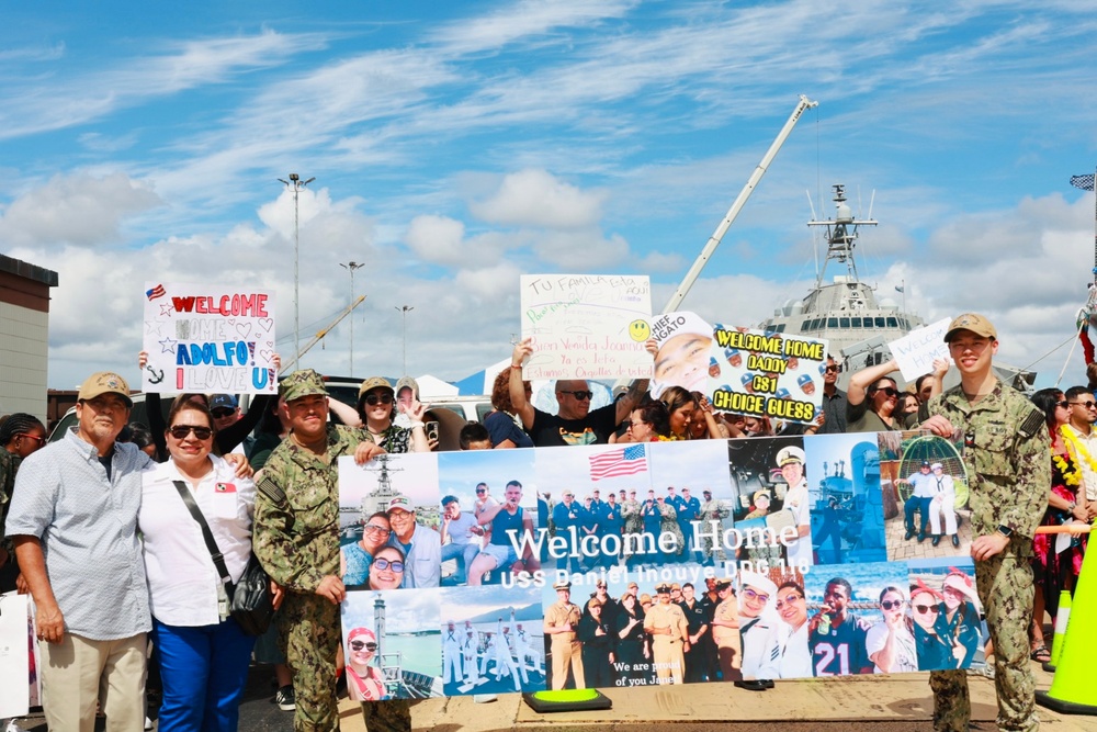 USS Daniel Inouye (DDG 118) Return to Homeport