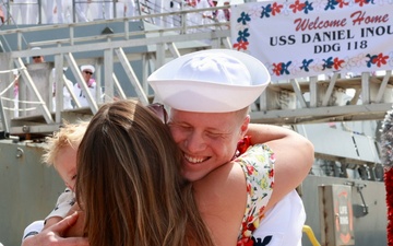 USS Daniel Inouye Returns from Maiden Deployment