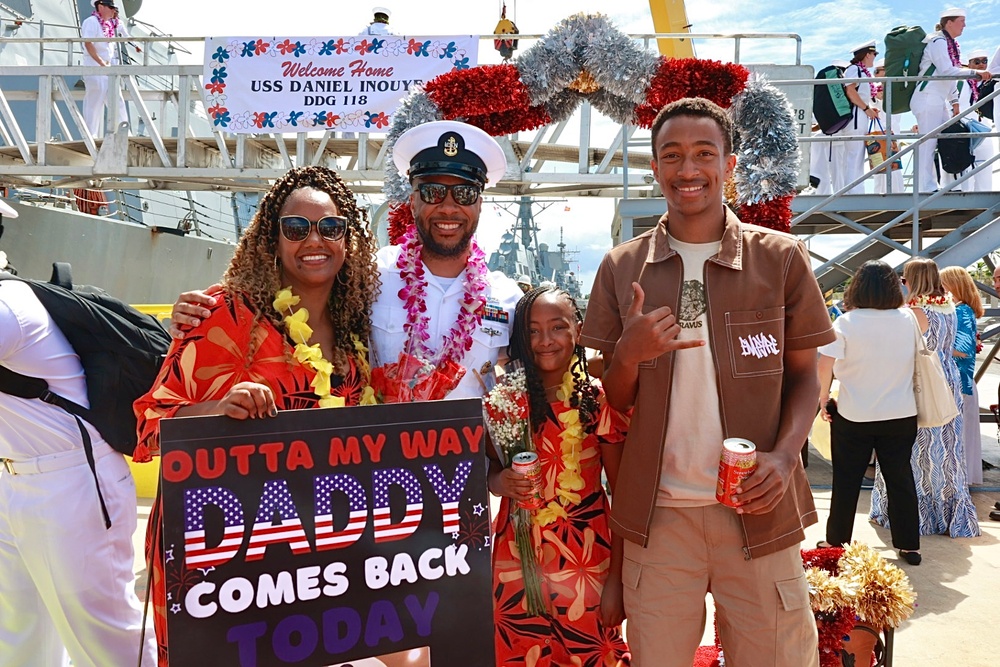 USS Daniel Inouye (DDG 118) Return to Homeport