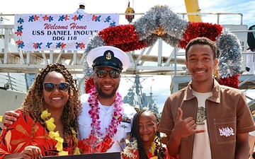 USS Daniel Inouye (DDG 118) Return to Homeport