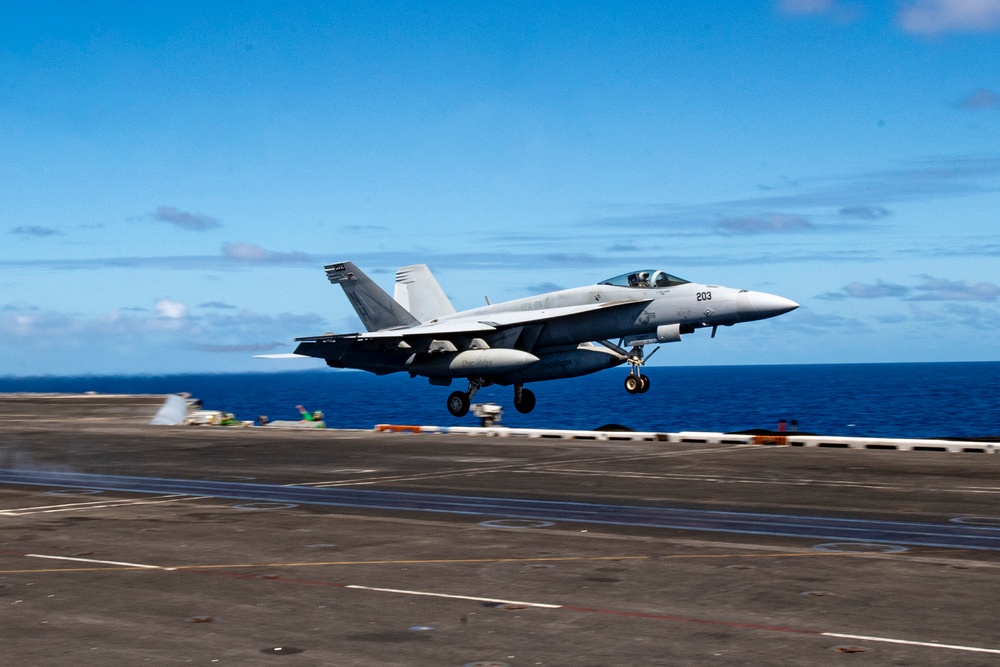 Theodore Roosevelt Conducts Flight Operations in U.S. 3rd Fleet