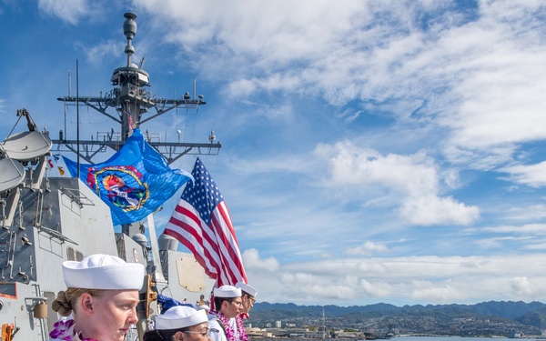 USS Daniel Inouye Returns to Homeport Hawaii