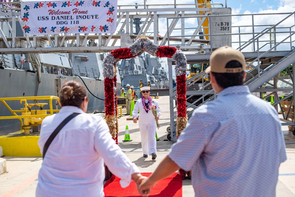 USS Daniel Inouye Returns to Homeport Hawaii