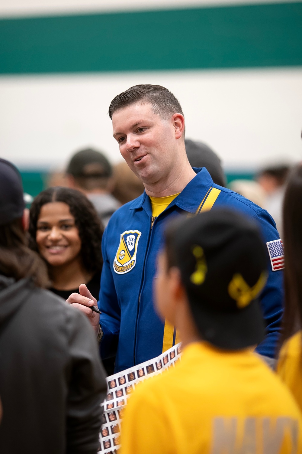 US Navy Blue angels visit local Reno high school