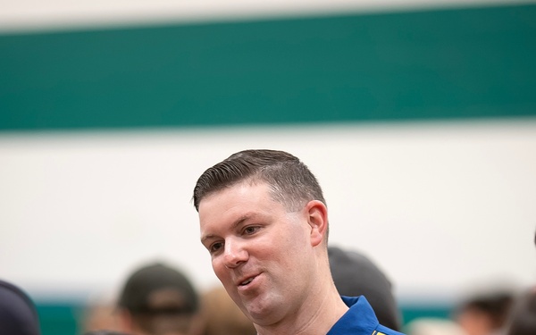 US Navy Blue angels visit local Reno high school