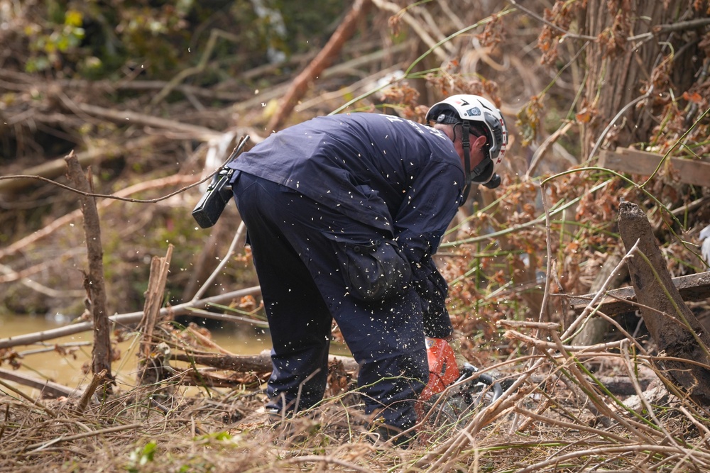 New Jersey Task Force 1 Urban Search and Rescue Team Conducts Operations in Buncombe County Following Hurricane Helene