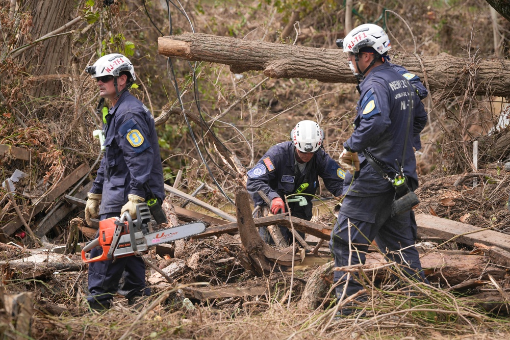 New Jersey Task Force 1 Urban Search and Rescue Team Conducts Operations in Buncombe County Following Hurricane Helene