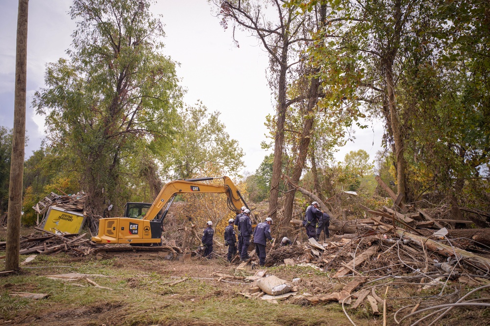 New Jersey Task Force 1 Urban Search and Rescue Team Conducts Operations in Buncombe County Following Hurricane Helene