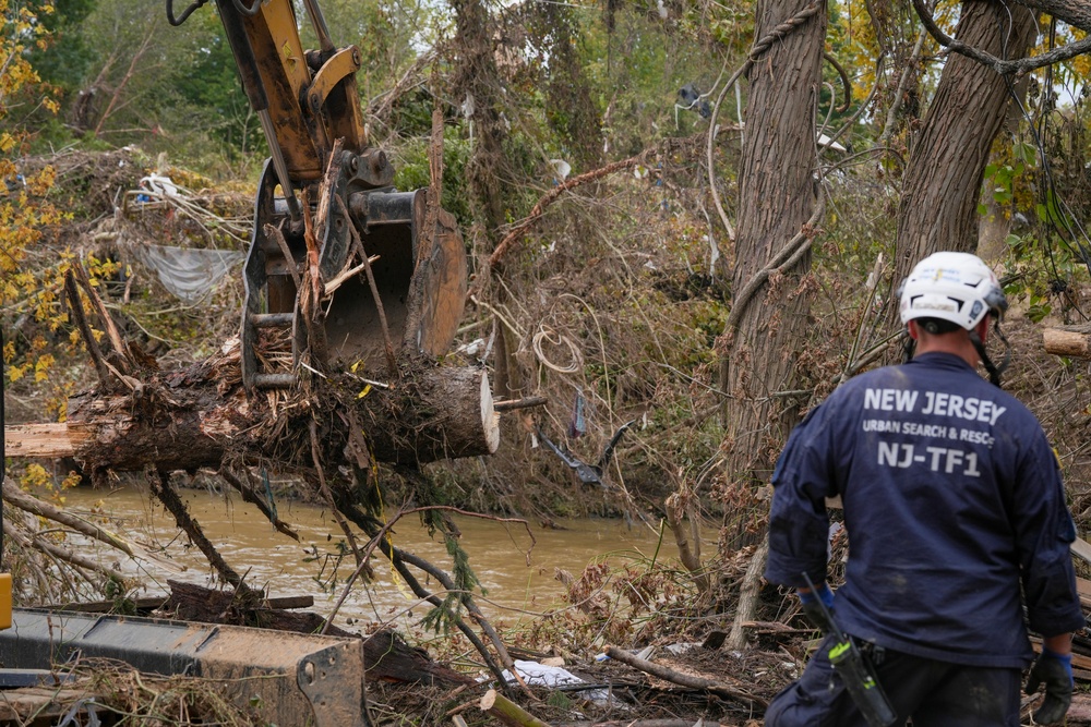 New Jersey Task Force 1 Urban Search and Rescue Team Conducts Operations in Buncombe County Following Hurricane Helene