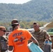 Tennessee Army National Guardsmen assist in unloading supplies at Elizabethton Airport