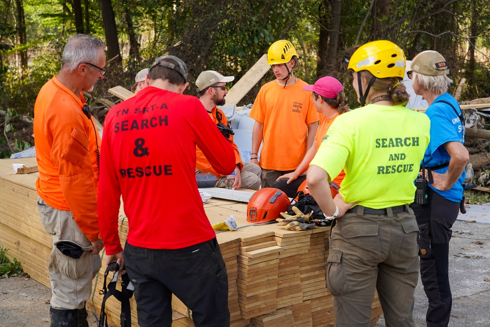 Search and Rescue Teams Conclude Day in Wake of Hurricane Helene's Devastation