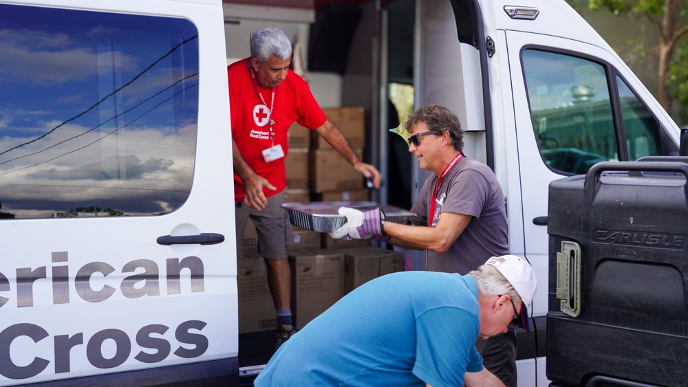 Local Councilman Nick Harden and American Red Cross Volunteers Provide Meals to Hurricane Helene Survivors