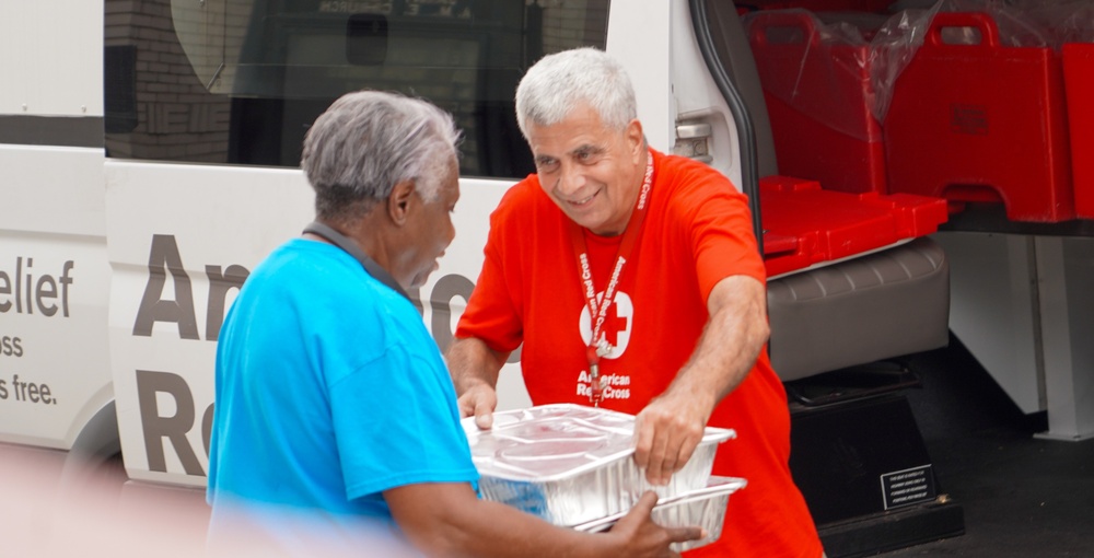 Local Councilman Nick Harden and American Red Cross Volunteers Provide Meals to Hurricane Helene Survivors