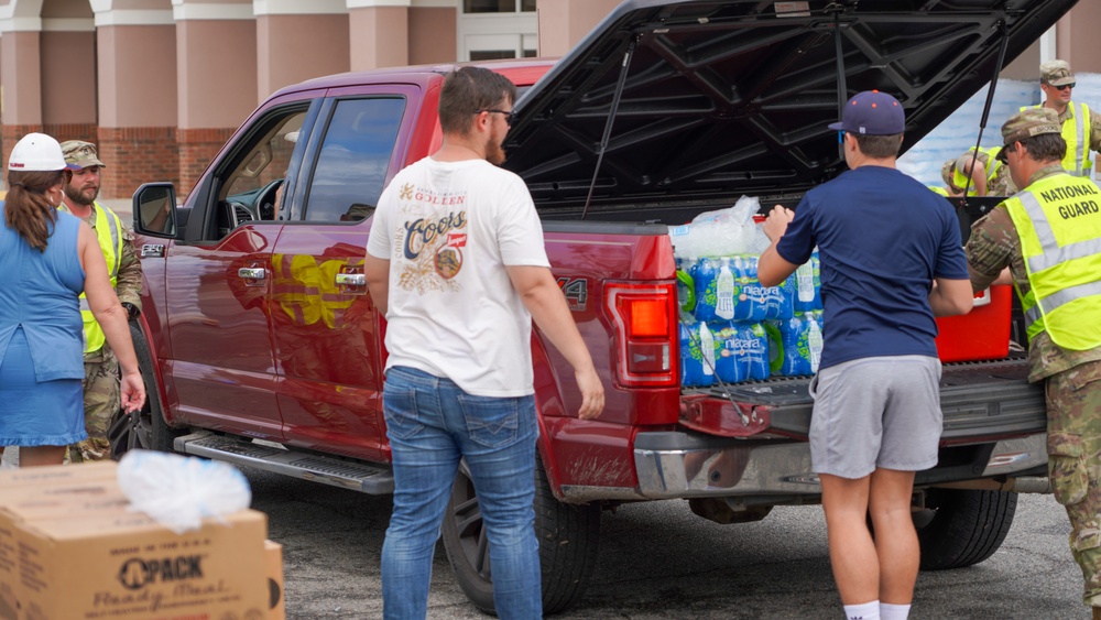 Georgia National Guard and Government Officials Provide Relief Efforts Following Hurricane Helene in Valdosta, Georgia