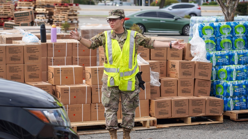 Georgia National Guard and Government Officials Provide Relief Efforts Following Hurricane Helene in Valdosta, Georgia