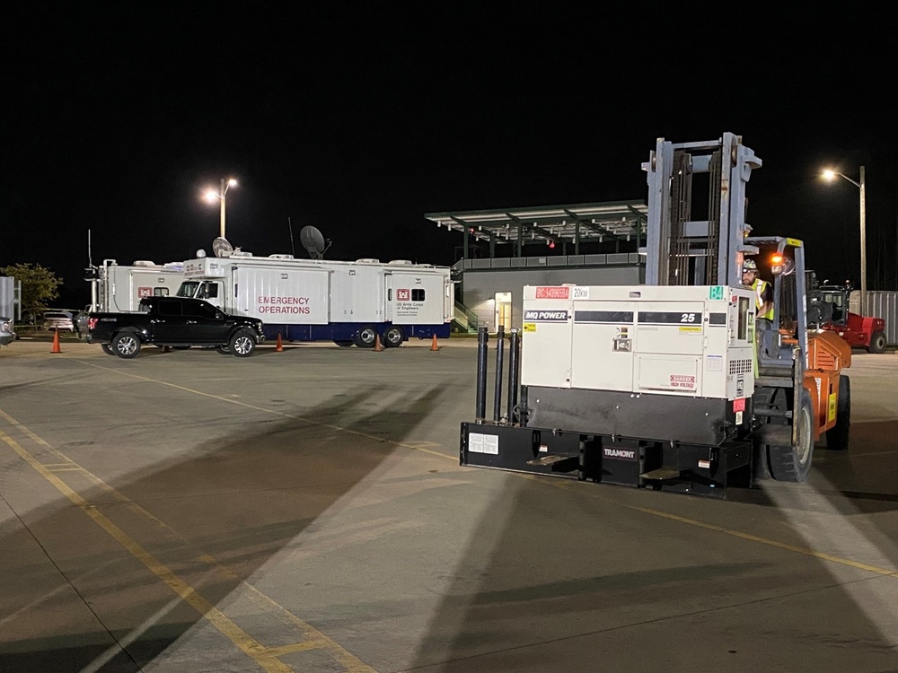 USACE working through the night