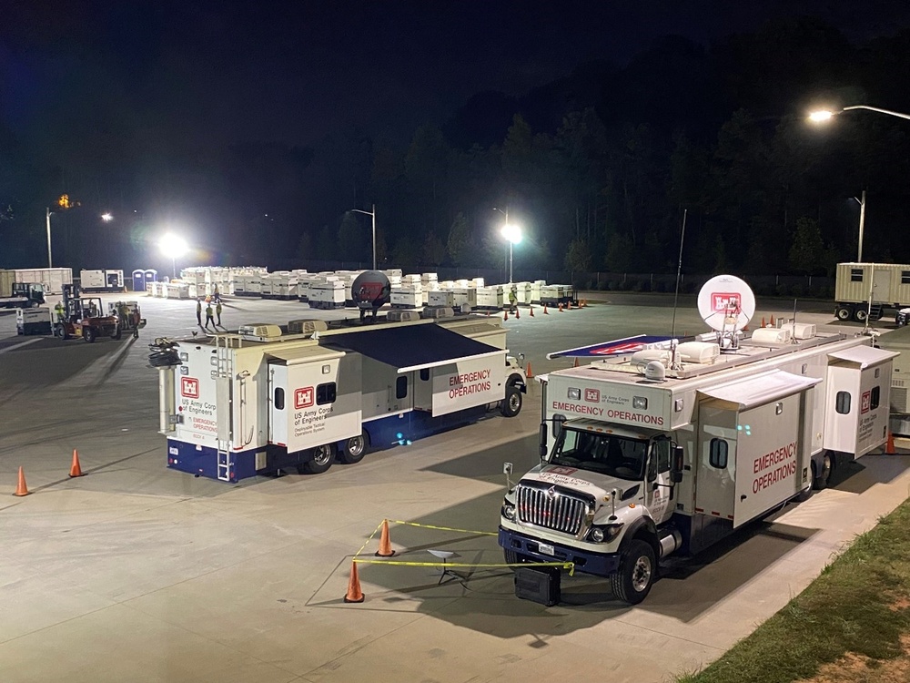 USACE working through the night