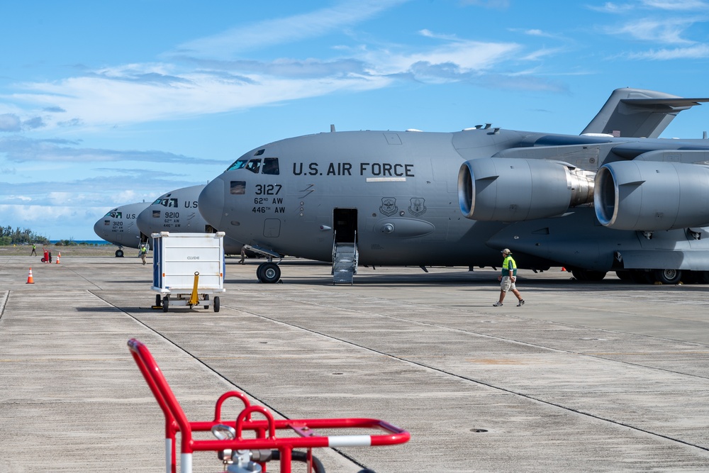 62d Airlift Wing Explodes into Pacific Theater for Rainier War 25A Exercise