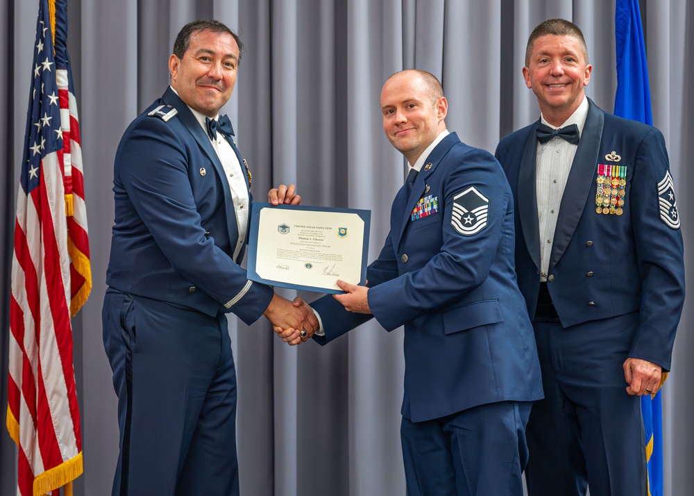 Citizen airmen inducted as senior noncommissioned officers