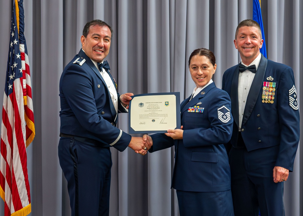 Citizen airmen inducted as senior noncommissioned officers