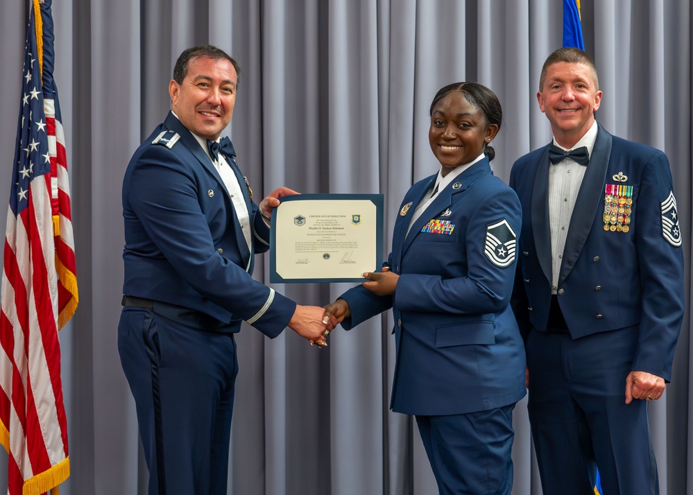 Citizen Airmen inducted as senior noncommissioned officers