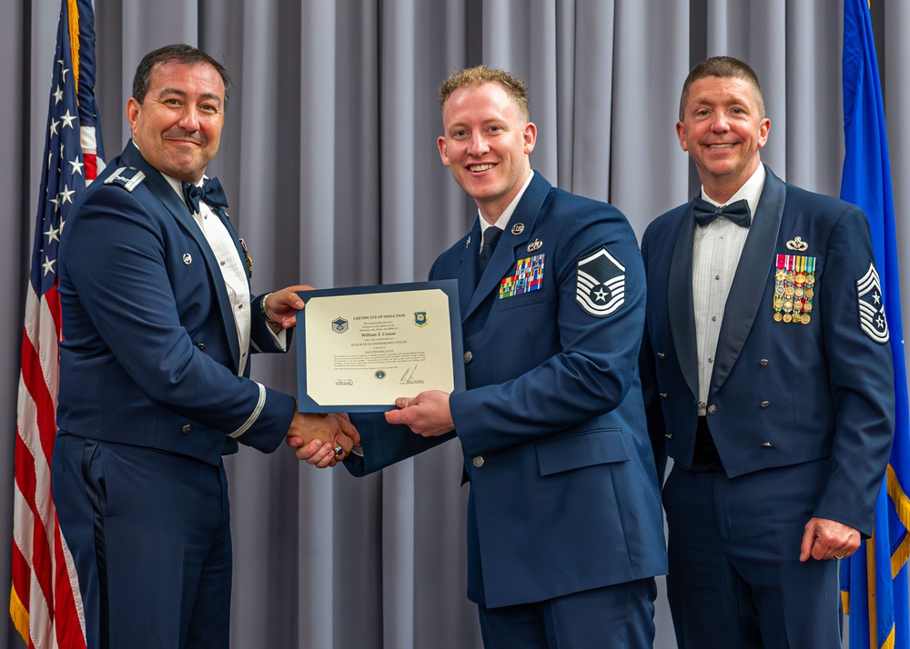 Citizen airmen inducted as senior noncommissioned officers