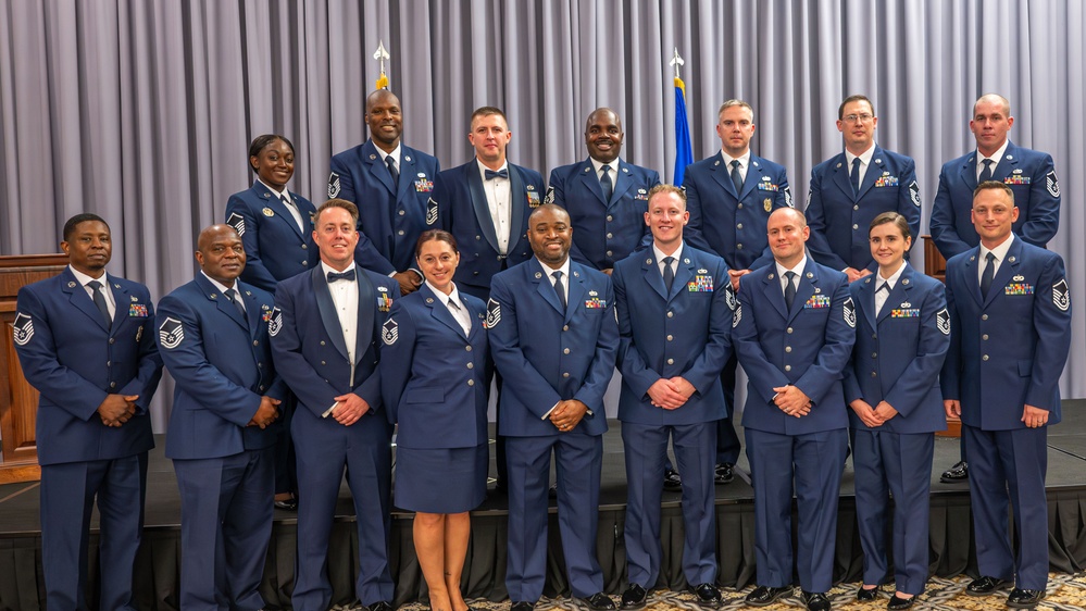 Citizen airmen inducted as senior noncommissioned officers