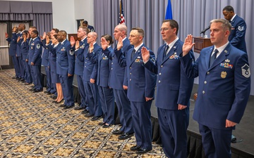 Citizen airmen inducted as senior noncommissioned officers