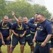 Dam Neck Annex CPO Selects compete in cadence and guidon competition in the pouring rain