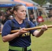 Dam Neck Annex CPO Selects compete in cadence and guidon competition in the pouring rain