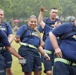 Dam Neck Annex CPO Selects compete in cadence and guidon competition in the pouring rain