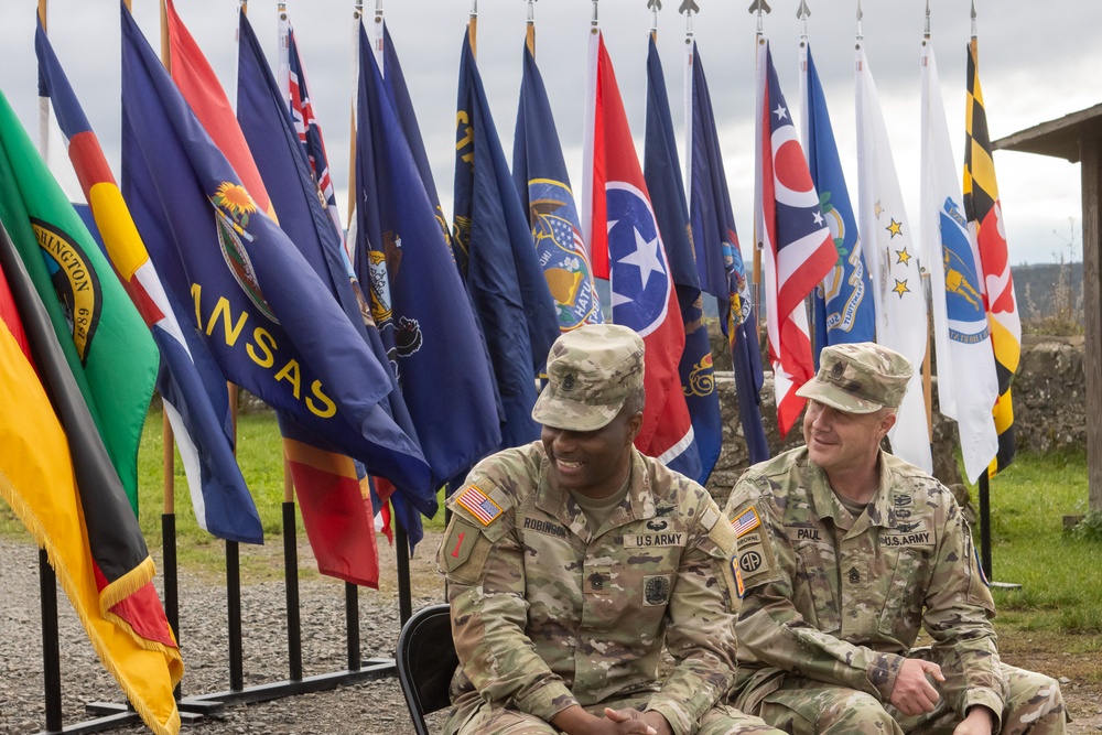 52nd ADA BDE Command Sergeant Major Robinson Speaks at NCO Induction Ceremony