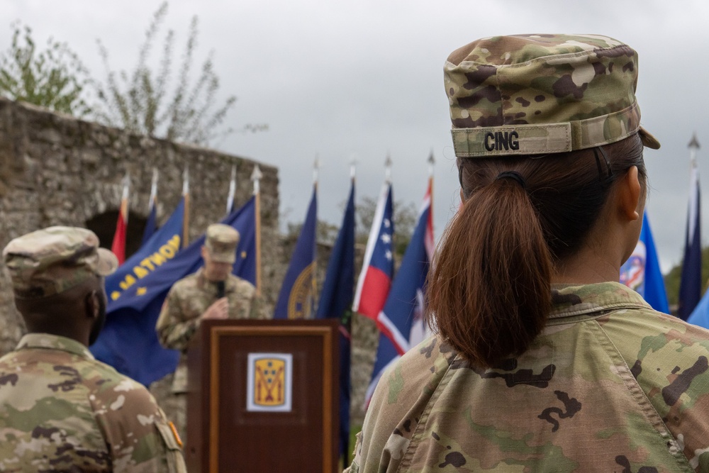 52nd ADA BDE Command Sergeant Major Robinson Speaks at NCO Induction Ceremony