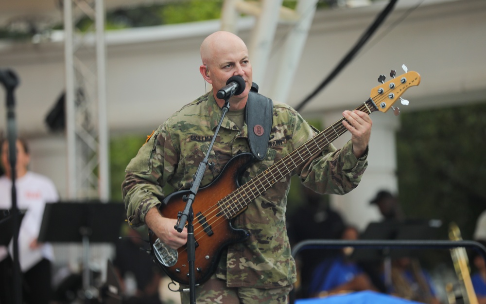 Headline: The 3rd Infantry Division Rock Band Performs at Savannah Phil the Park