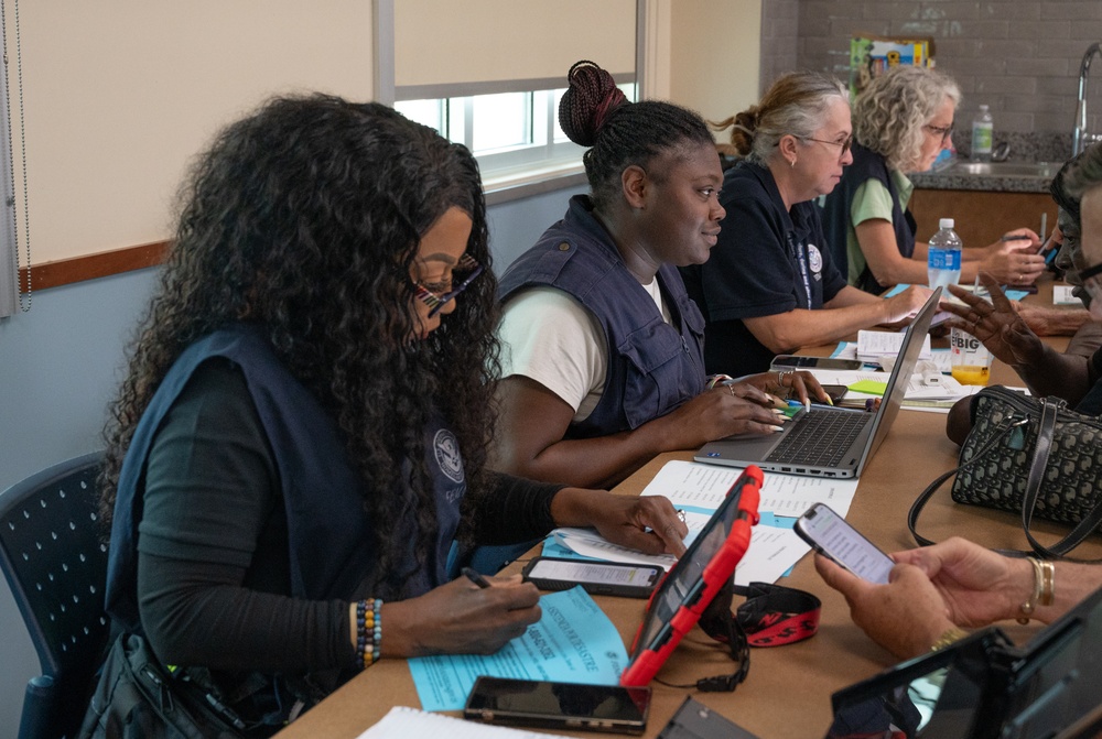 FEMA Disaster Relief Assistance Teams Operate at Largo Public Library, FL, After Hurricane Helene