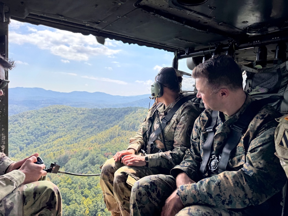 JTF-CS flies over aftermath of hurricane Helene