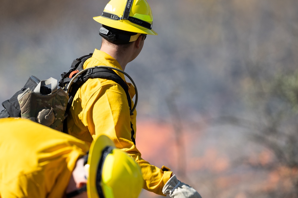 North Dakota National Guard fire response.