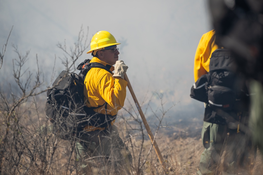 North Dakota National Guard fire response.