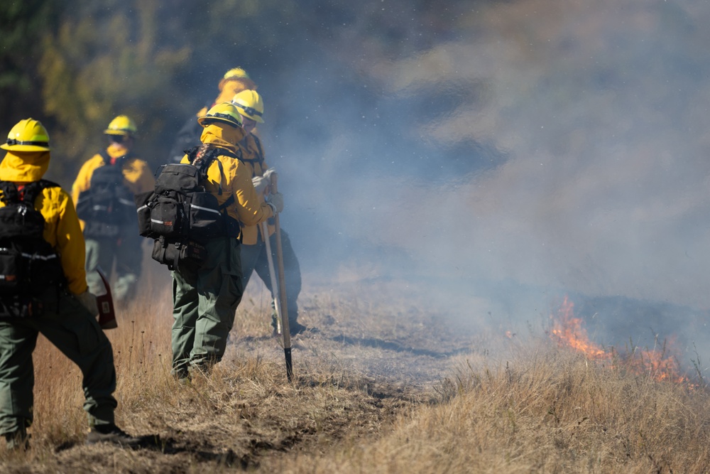 North Dakota National Guard fire response.