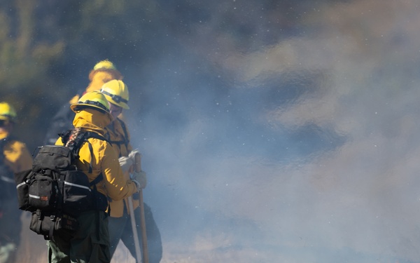 North Dakota National Guard fire response.