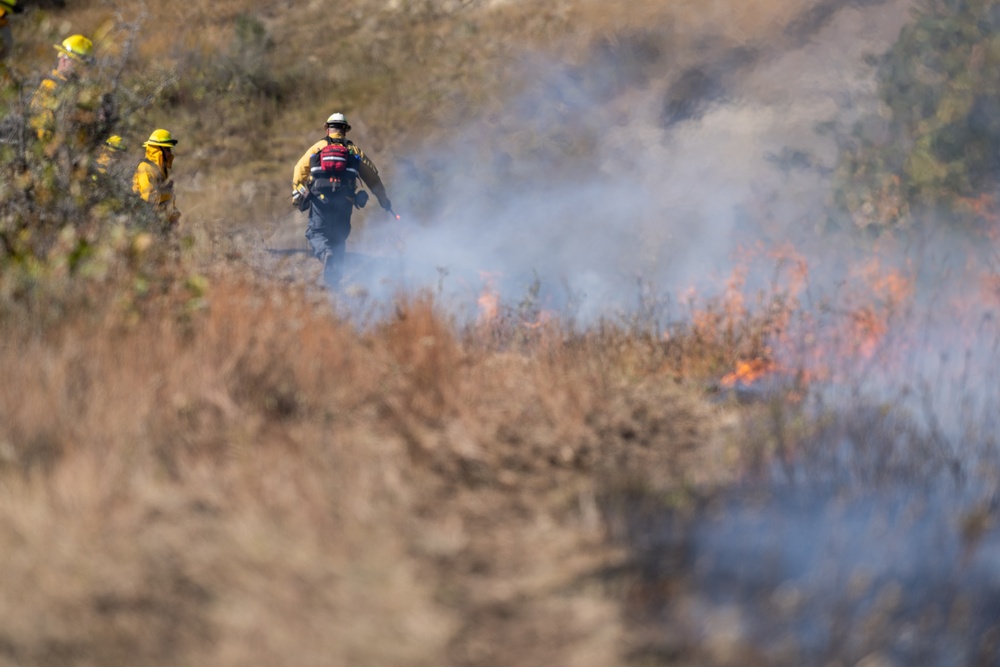 North Dakota National Guard fire response.