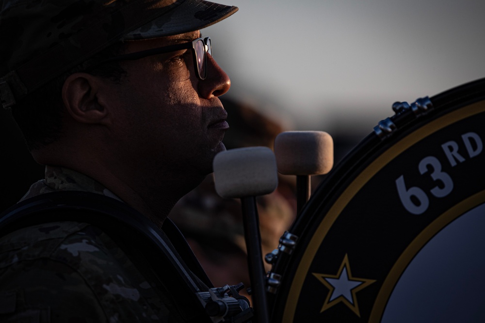 63rd Army Band Soldiers Rehearse for Military Review