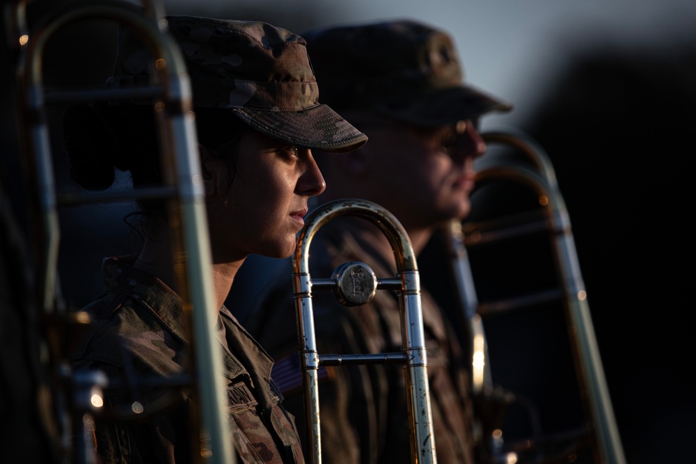 63rd Army Band Soldiers Rehearse for Military Review