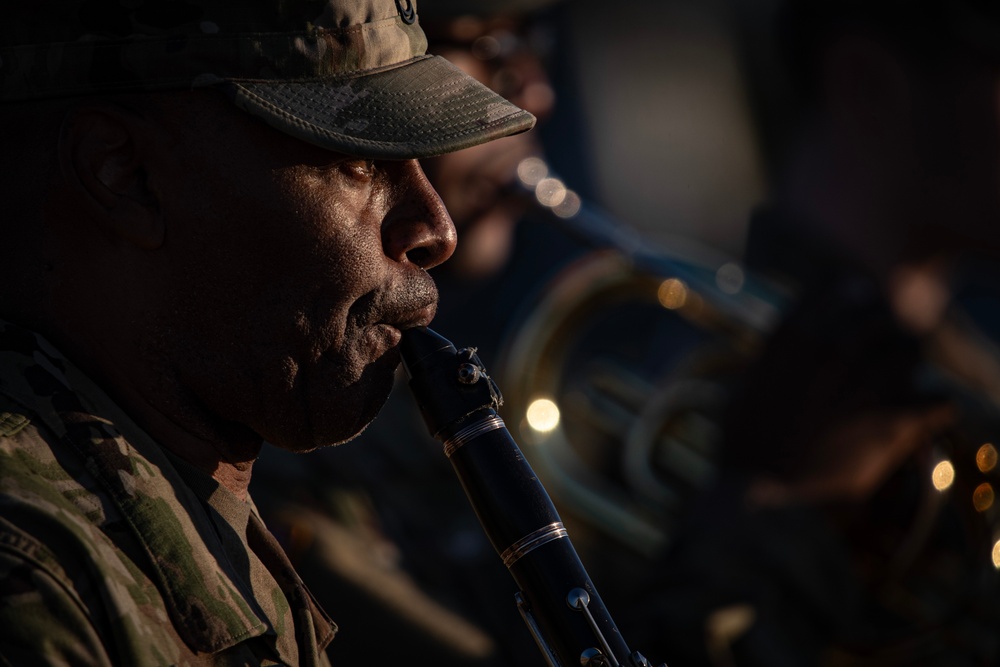 63rd Army Band Soldiers Rehearse for Military Review