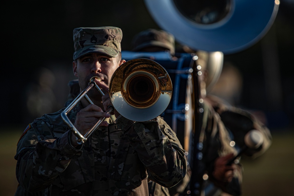 63rd Army Band Soldiers Rehearse for Military Review