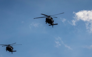 Aviation flyover at Military Review