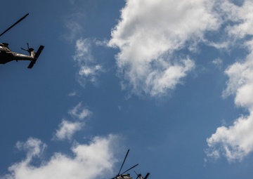 Aviation flyover at Military Review